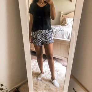 Charlotte Russe Blue Printed Shorts